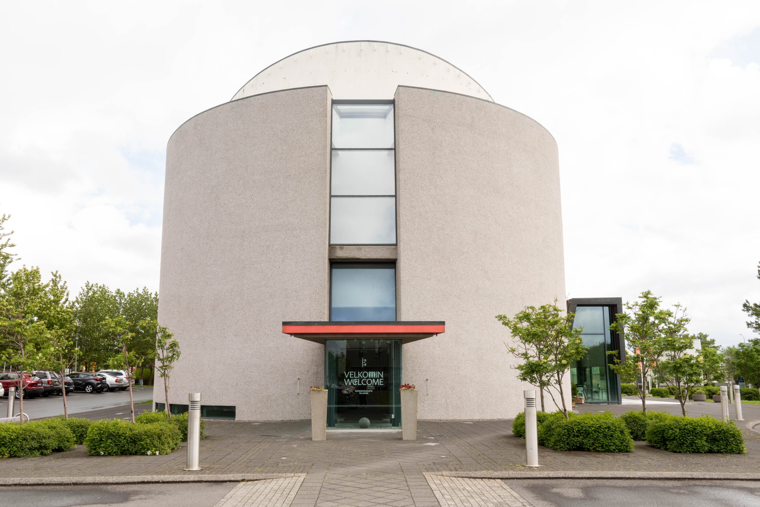 South façade and entrance of the National Museum of Iceland.